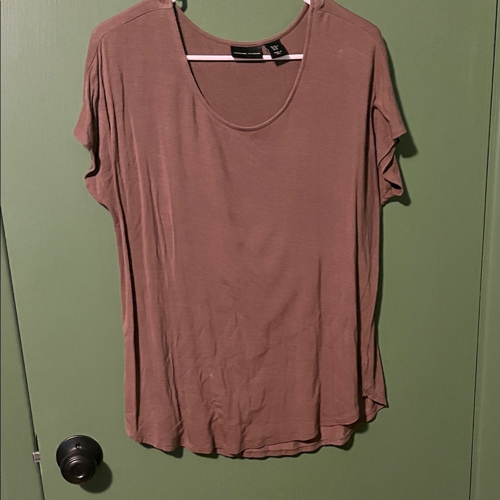 Adrienne Vittadini Mauve Short Sleeve Tee